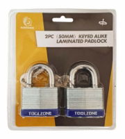 KDPLK063 - 2PC 50MM LAM KEYED ALIKE PADLOCKS