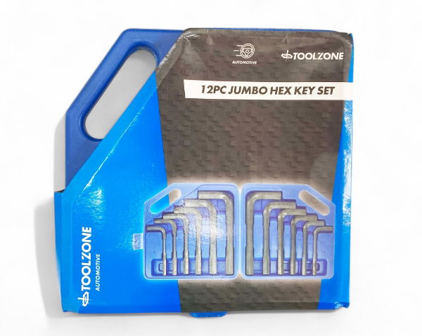 TOOLZONE 12PC JUMBO MM/AF HEX KEY SET