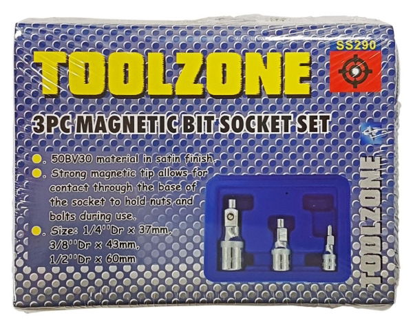 KDPSS290 - 3PC MAG BIT SOCKET SET