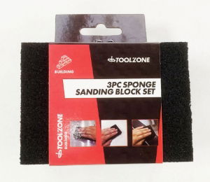 TOOLZONE 3PC FOAM SANDING BLOCK