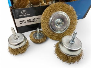 T/ZONE 24PC ASSORTED WIRE WHEELS