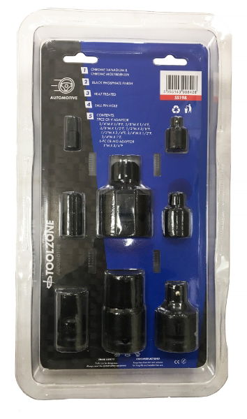 TOOLZONE 8PC IMPACT ADAPTOR & REDUCER SE