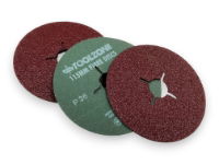 TOOLZONE 10PC 115MM 36 GRIT FIBRE DISCS