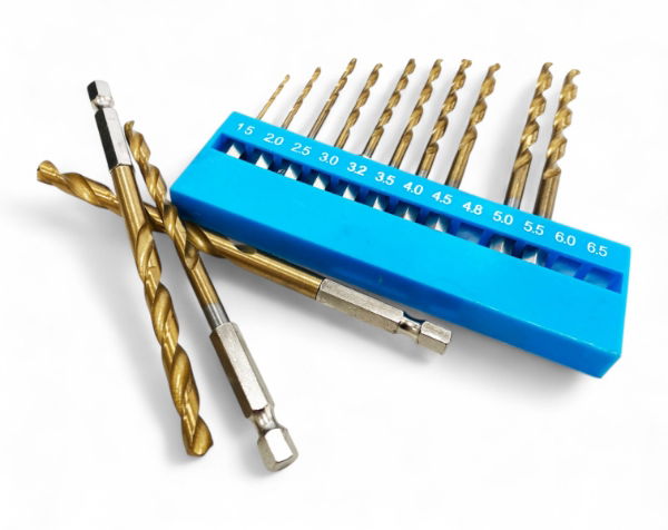 TZ 13PC HEX SHANK TITANIUM COATED DRILLS
