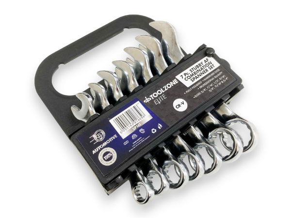 T/Z 7PC AF STUBBY COMBI SPANNERS IN RACK