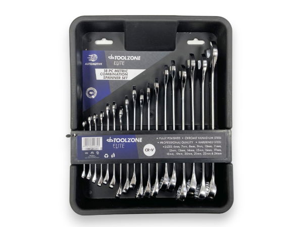 T/Z 18PC MM COMBI SPANNERS IN HD TRAY
