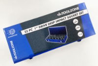 TZ 25PC 1" DEEP IMP.SOCKETS 17-75MM BLUE