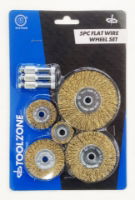 T/ZONE 5PC FLAT WIRE WHEEL SET FOR DRILL