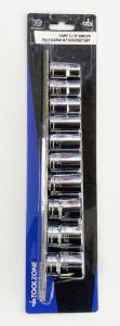 T/ZONE 10PC 1/2 AF CRV SHALLOW SOCKETS"