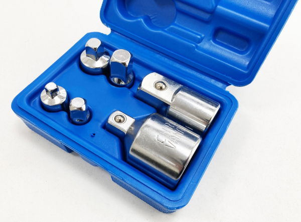 TOOLZONE 6PC CRV SATIN FINISH ADAPTOR SE