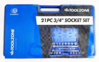 TOOLZONE 21PC 3/4 SOCKET SET IN BMC"