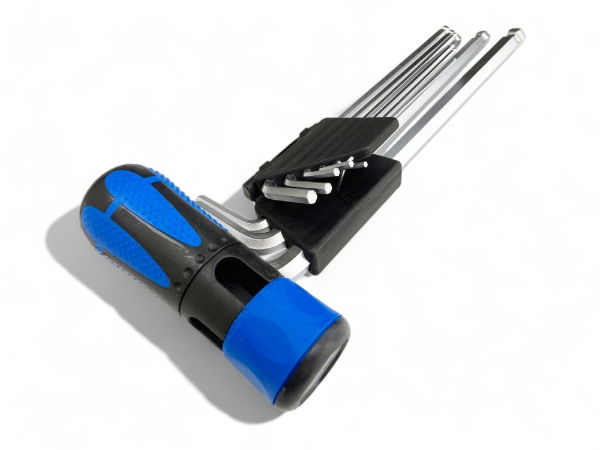 T/Z 9PC MM BALL HEX KEYS CR ALLOY + HAND