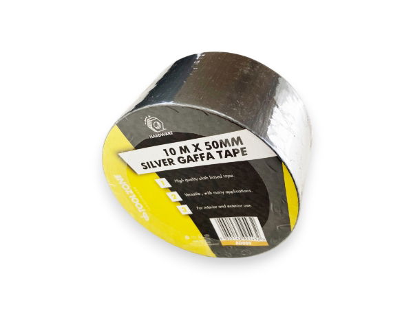 TOOLZONE 10M X 50MM SILVER GAFFA TAPE