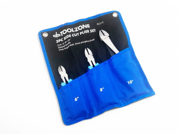 TOOLZONE 3PC SIDE CUT PLIERS SET