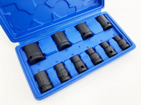 T/ZONE 10PC 1/2 SHALLOW IMPACT SOCKETS"