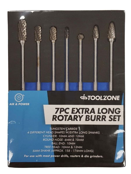 KDPHB096 - 7PC EX LONG ROTARY BURRS