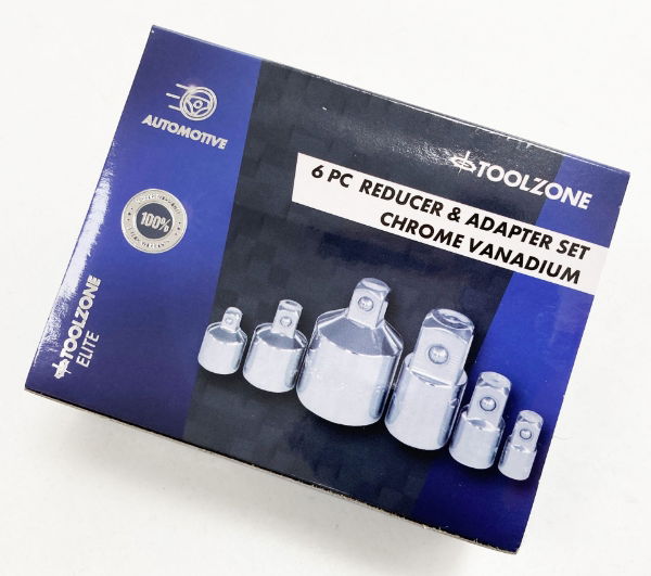 TOOLZONE 6PC CRV SATIN FINISH ADAPTOR SE