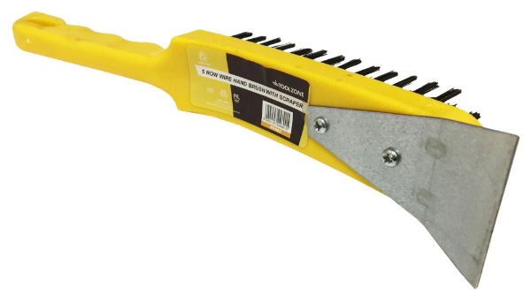 KDPBR002 - 5ROW WIRE BRUSH AND SCRAPER