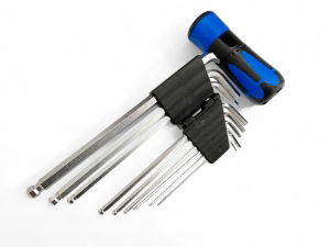 T/Z 9PC MM BALL HEX KEYS CR ALLOY + HAND