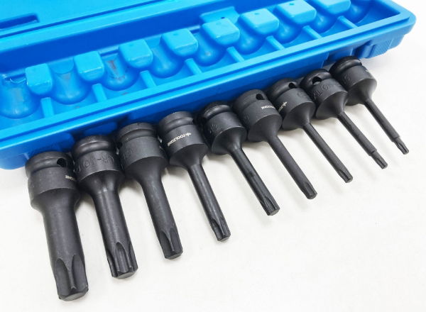 T/ZONE 9PC 1/2" IMPACT STAR BITS T20-T70