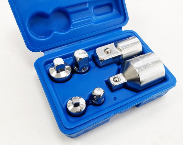 TOOLZONE 6PC CRV SATIN FINISH ADAPTOR SE