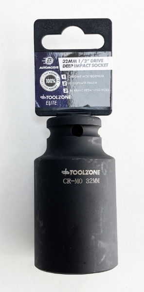 T/ZONE 32MM 1/2 DEEP IMPACT SOCKET CRMO"