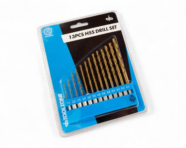 TZ 13PC HEX SHANK TITANIUM COATED DRILLS