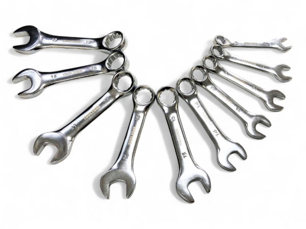 T/Z 10PC MM STUBBY SPANNERS F/P IN RACK