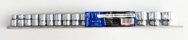 TOOLZONE 17PC 3/8 SHALLOW CRV SOCKETS"