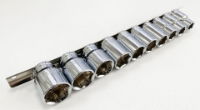 T/ZONE 10PC 1/2 AF CRV SHALLOW SOCKETS"