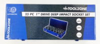 TZ 25PC 1" DEEP IMP.SOCKETS 17-75MM BLUE