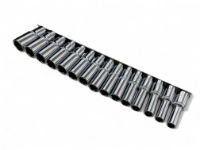 T/Z 15PC 3/8 DEEP CRV SOCKETS ON RAIL"