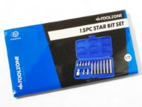 TOOLZONE 15PC STAR BITS WITH 1/2 ADAPTO"