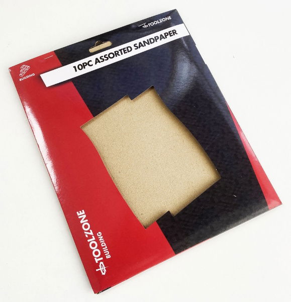 TOOLZONE 10PC ASSORTED SANDPAPER