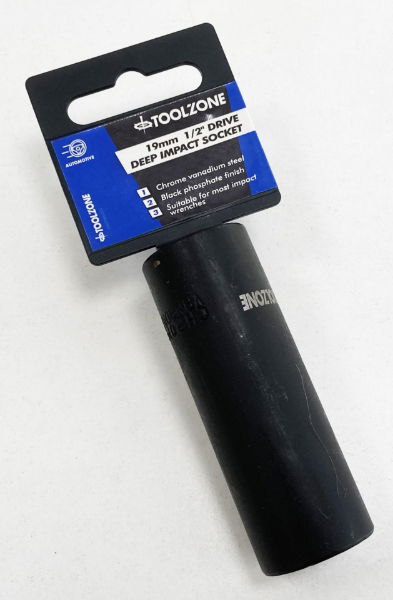 TOOLZONE 19MM 1/2" DEEP IMPACT SOCKET