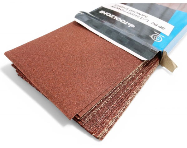 T/Z 30PC 1/3RD SHEET PADS ASSORTED GRIT