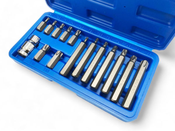 TOOLZONE 15PC STAR BITS WITH 1/2 ADAPTO"