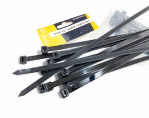 TZ 25PC 15" X 7.6MM BLACK CABLE TIES