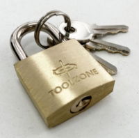 TOOLZONE 25MM HD BRASS PADLOCK