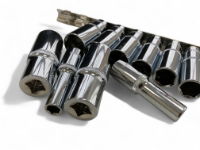 T/Z 15PC 3/8 DEEP CRV SOCKETS ON RAIL"