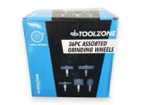 TOOLZONE 36PC GRINDING WHEELS DISPLAY