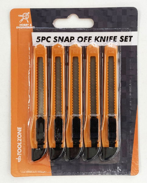 5PC SNAP OFF BLADE KNIFE SET