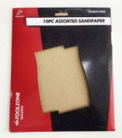 TOOLZONE 10PC ASSORTED SANDPAPER