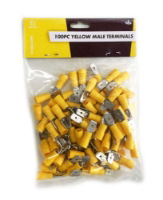 KDPEL142 - 100PC MALE TERMINALS YELLOW