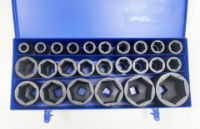 TZ 25PC 1" DEEP IMP.SOCKETS 17-75MM BLUE