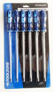 TOOLZONE 6PC 250MM STAR SCREWDRIVERS