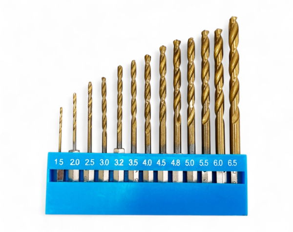 TZ 13PC HEX SHANK TITANIUM COATED DRILLS